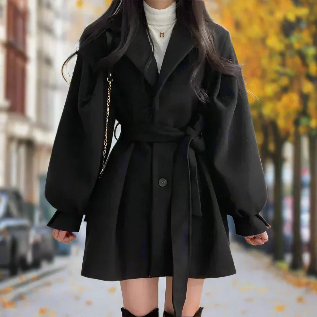 R&B | Langer Damen-Trenchcoat mit Gürtel - Zeitlose Eleganz