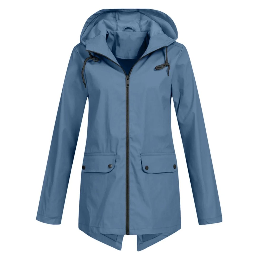 R&B | Lässige Wasserdichte Damenjacke mit Kapuze und Reißverschluss Ideal für Herbst Winter