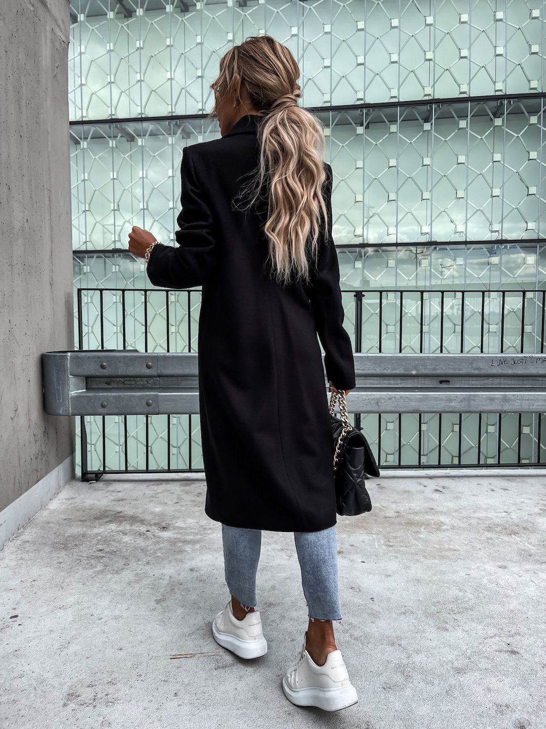R&B | Elegante Doppelreihige Jacke Wolle und Polyester Klassisch, Warm