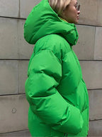 R&B | Oversized Puff-Hoodie-Jacke