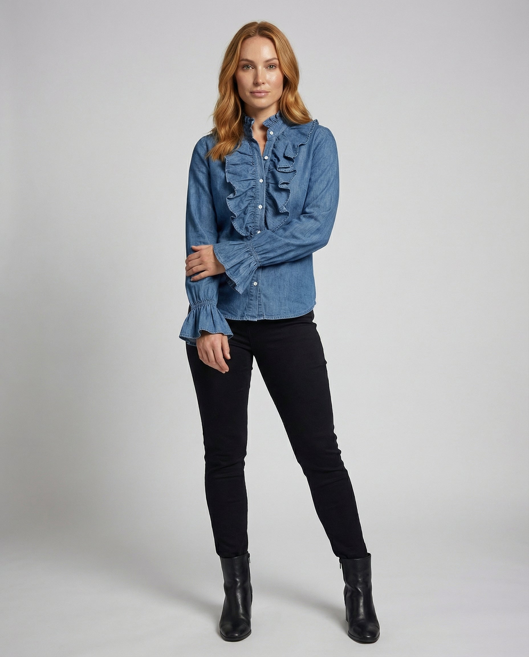 Elegante Gerüschte Bluse Damen | R&B