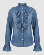 Elegante Gerüschte Bluse Damen | R&B