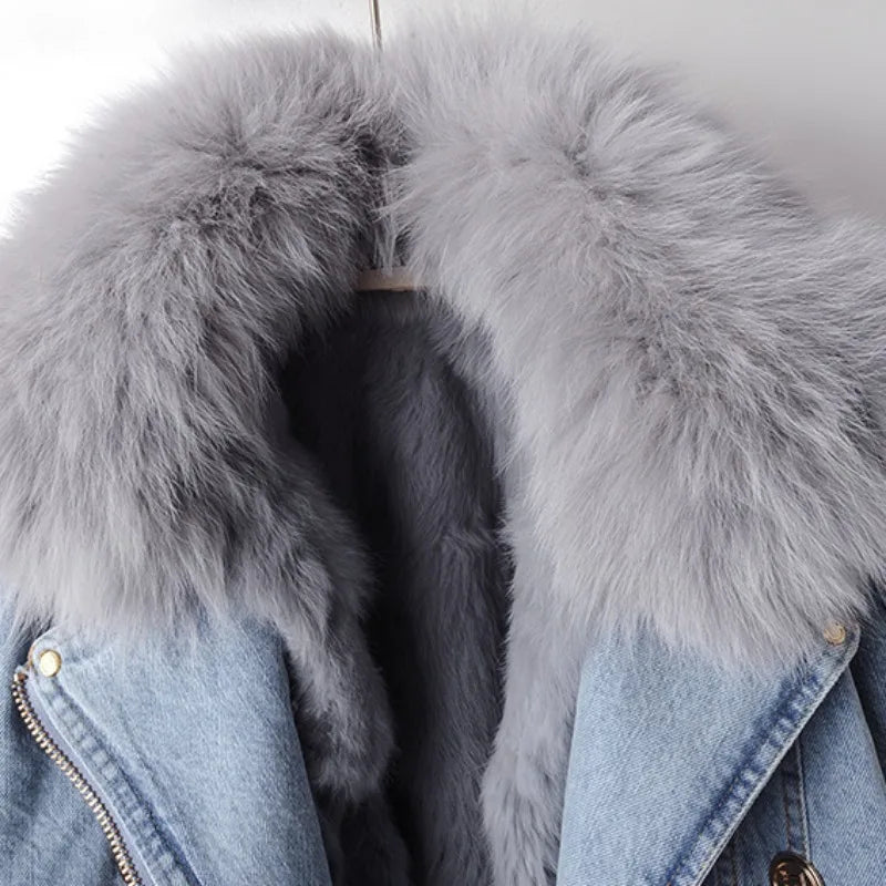 R&B | Damen Jeansjacke mit Paspeln