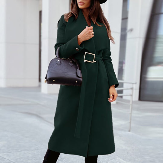 R&B | elegante lange Damenjacke mit Gürtel