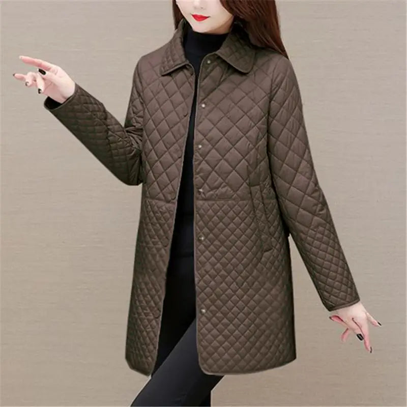 R&B | Damen Steppjacke Mit Karomuster