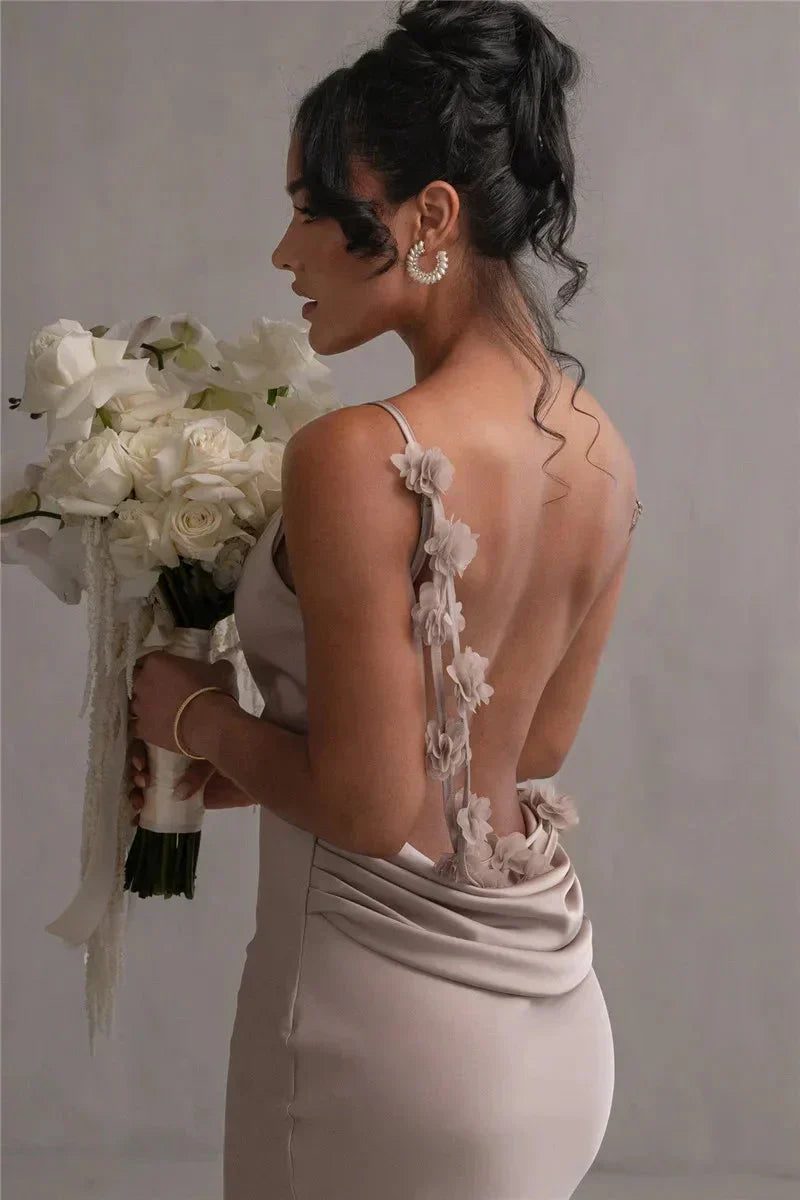 R&B | Satin Kleid mit Blumen