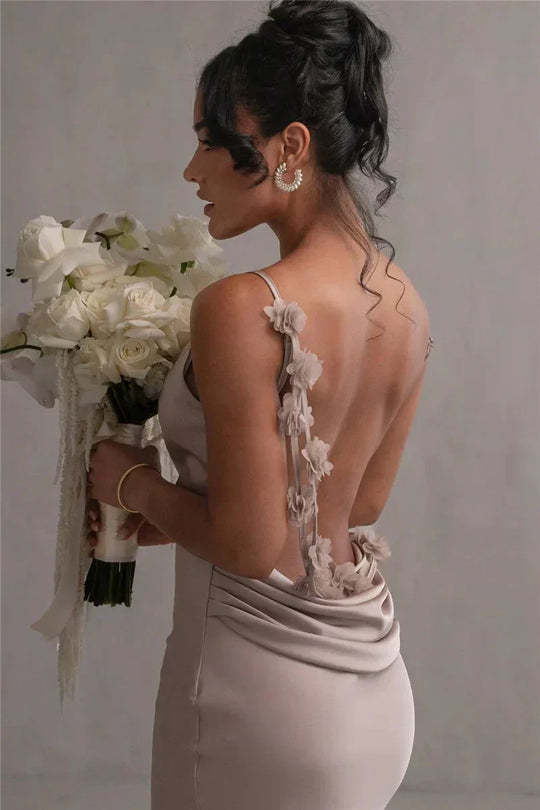 R&B | Satin Kleid mit Blumen