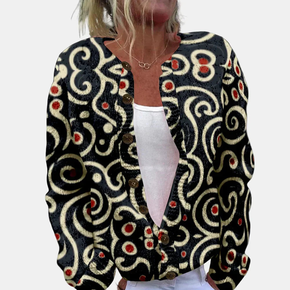 R&B | Schicke Bedruckte Strickjacke