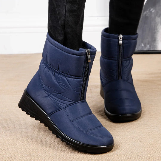 R&B | Gepolsterte, Wasserdichte, Plüschige Stiefeletten mit Reißverschluss