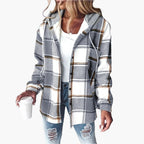 R&B | Karierte Freizeitjacke mit Kapuze - Lässiger Herbst- und Winterstil