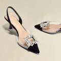 R&B | Frühling und Herbst Mode Sexy Bankett Bequem Kristall Transparent Einfarbig Spitze Frauen Hohe Schuhe