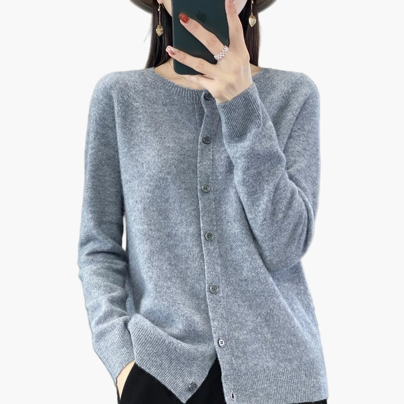 R&B | Klassische Strickjacke Cardigan - Eleganter Alltags-Style für Büro & Freizeit