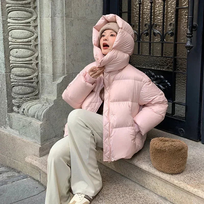 R&B | Pufferjacke - Hoher Kragen - Oversized Fit - Gepolstert und Warm