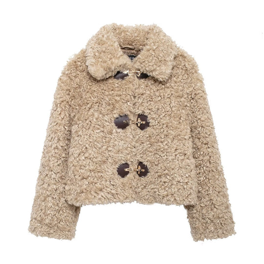 R&B | Teddyjacke für Damen mit Keren Schnallenverschluss