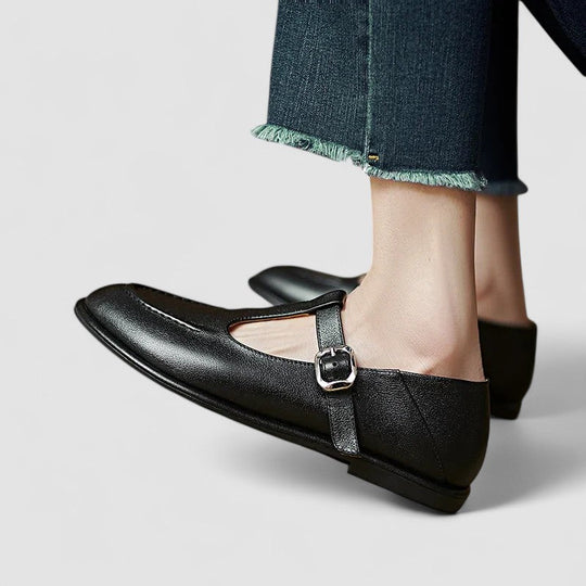 Orthopädische Mary Jane Schuhe mit niedrigem Absatz R&B