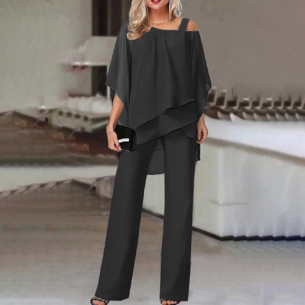 R&B | Stilvolles Off-Shoulder Top und Hosen-Set
