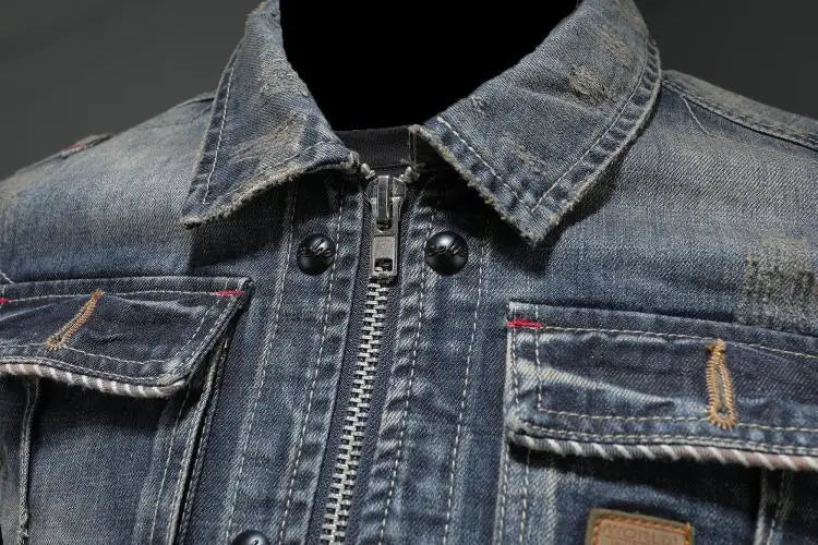 R&B | Lässige und stilvolle Herbst Vintage Jeansjacke für Herren