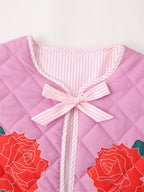 R&B | Mantel Rosa Damen mit Patchwork und Schleife