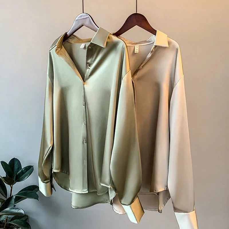 R&B | Damenbekleidung Seidenhemd Vintage Bluse