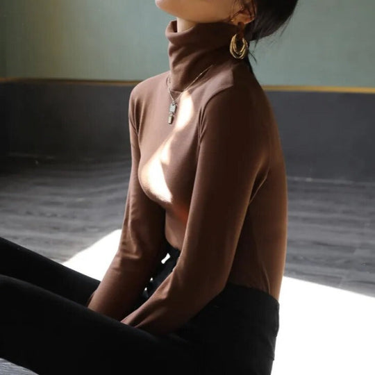 R&B - Samt Rollkragenpullover für Frauen