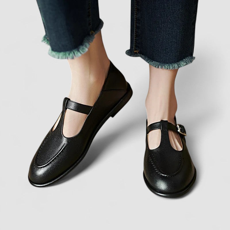 Orthopädische Mary Jane Schuhe mit niedrigem Absatz R&B