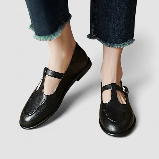 Orthopädische Mary Jane Schuhe mit niedrigem Absatz R&B