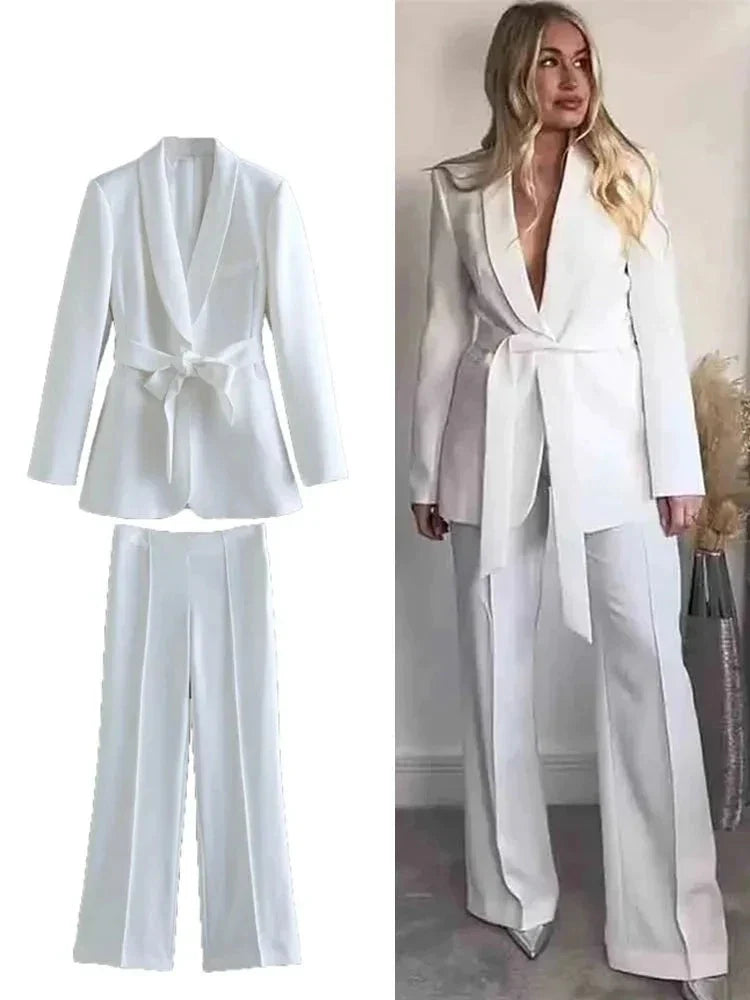 Heidi-Mode | Stylisches Blazer Set für Frauen - Blazer Jacke+Hose