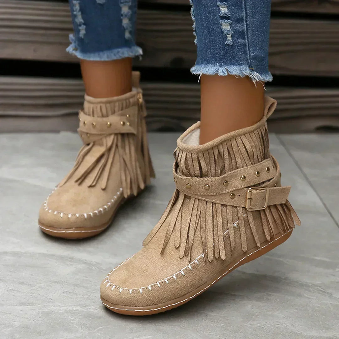 Ankle Boots Mit Fransen Und Nieten R&B