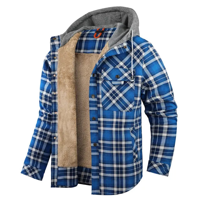 R&B | Warm kariert Hemdjacke