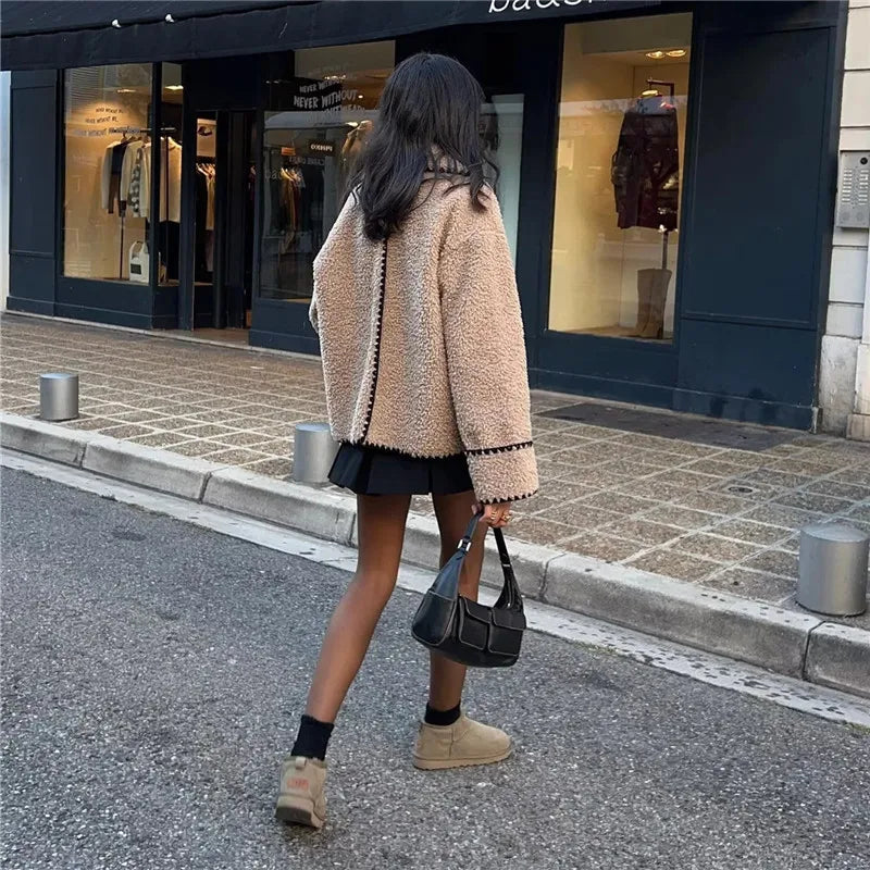 R&B | Fleece Jacke Beige Warm und Bequem