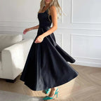 R&B | Modernes Ärmelloses Maxikleid mit Hoher Taille für Frauen