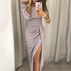 Flor | Elegantes Abendkleid mit Schlitz
