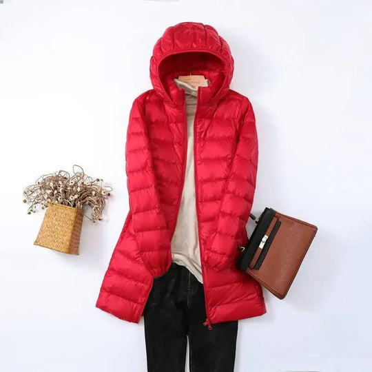 R&B | faltbare Pufferjacke - stilvolle isolierte Jacke mit abnehmbarem Kapuze