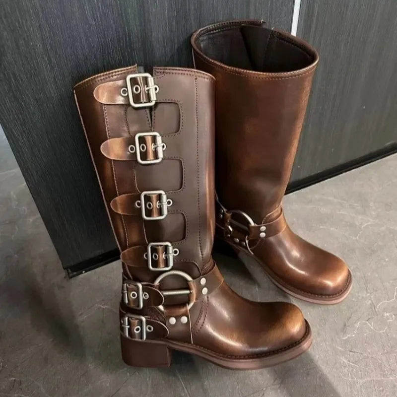 R&B | Weinlese Lederstiefel