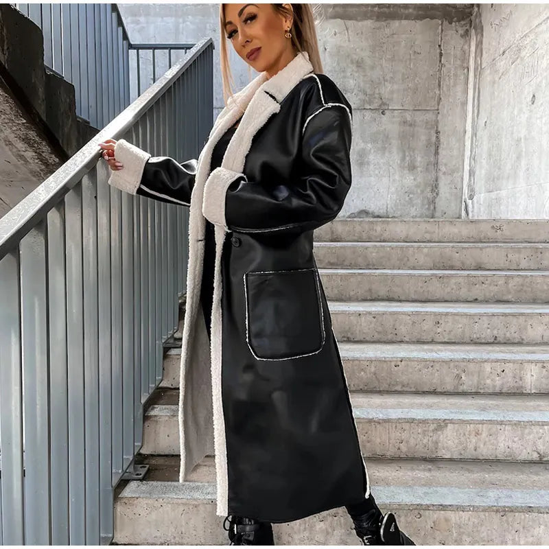 R&B | Ledermantel mit Fell