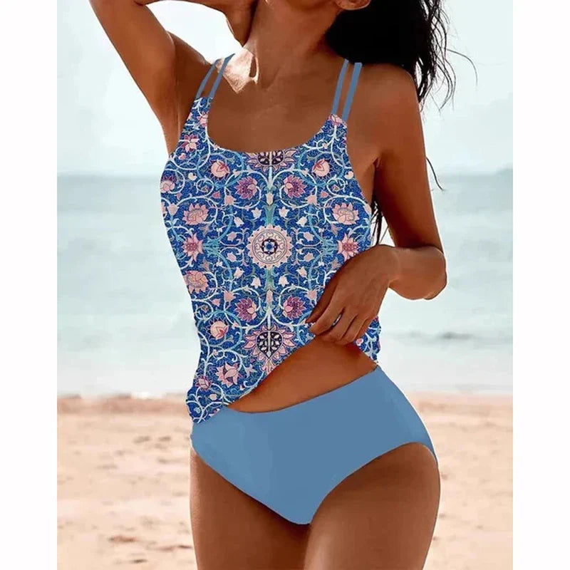 R&B | Stylischer Bedruckter Tankini Badeanzug