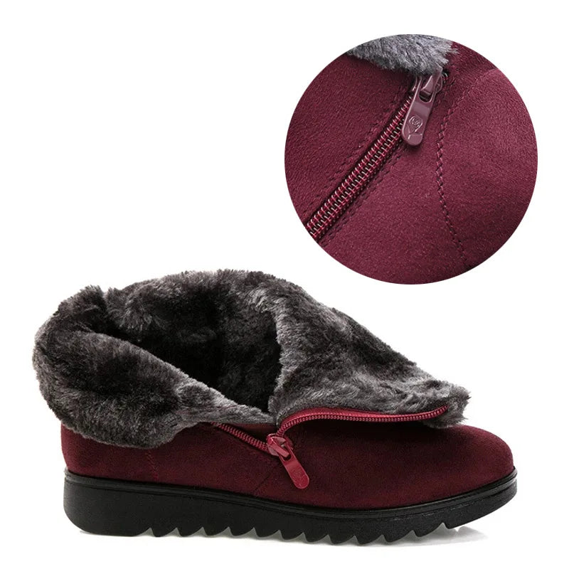 R&B | Winter Plush Reißverschluss Rutschfeste Stiefel