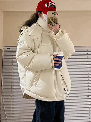 R&B | Steppjacke mit Kapuze und Reißverschluss für Frauen Ideal für die Wintersaison