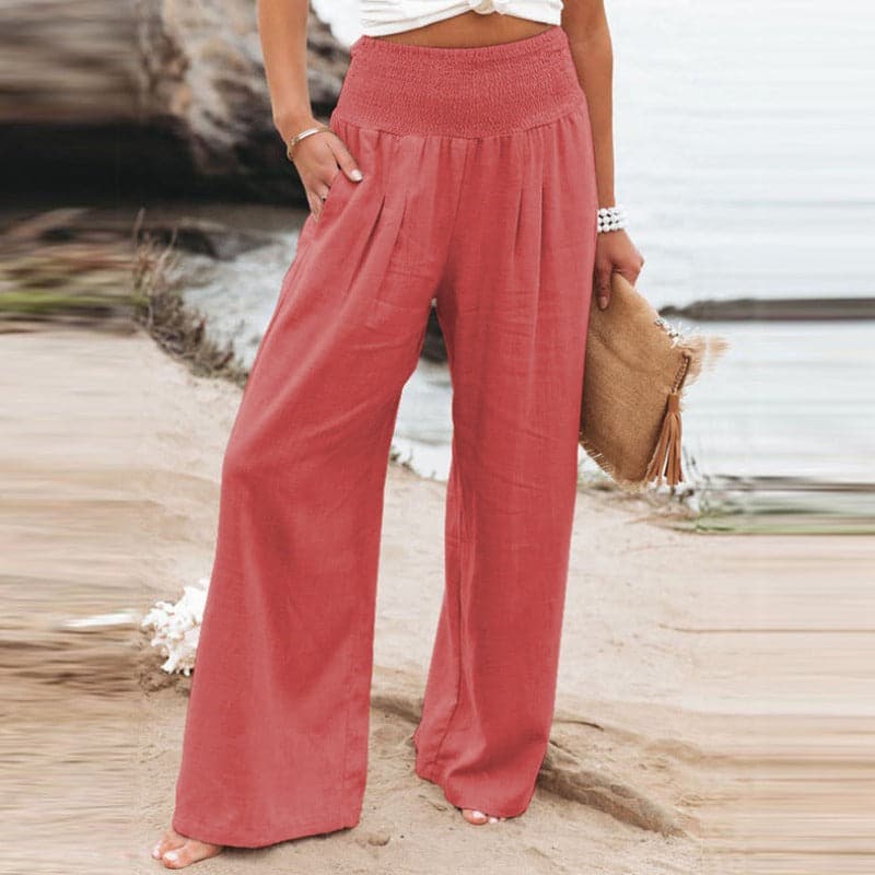 Damen-Lässige hose mit weitem Bein
