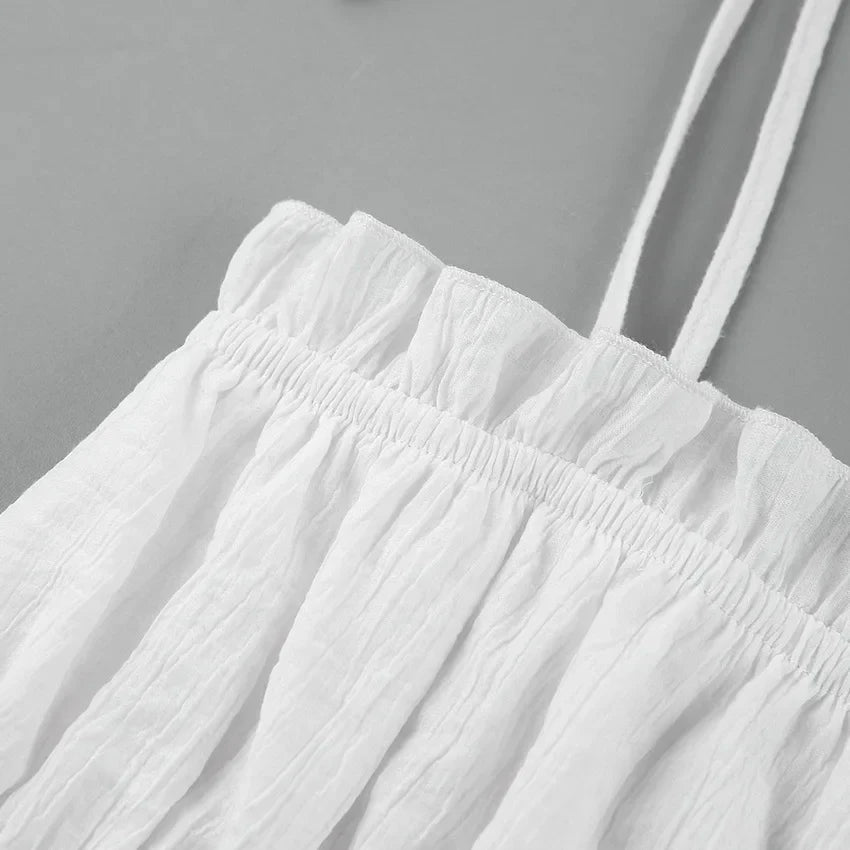 R&B | Weiße Sommerkleid mit Schnürung