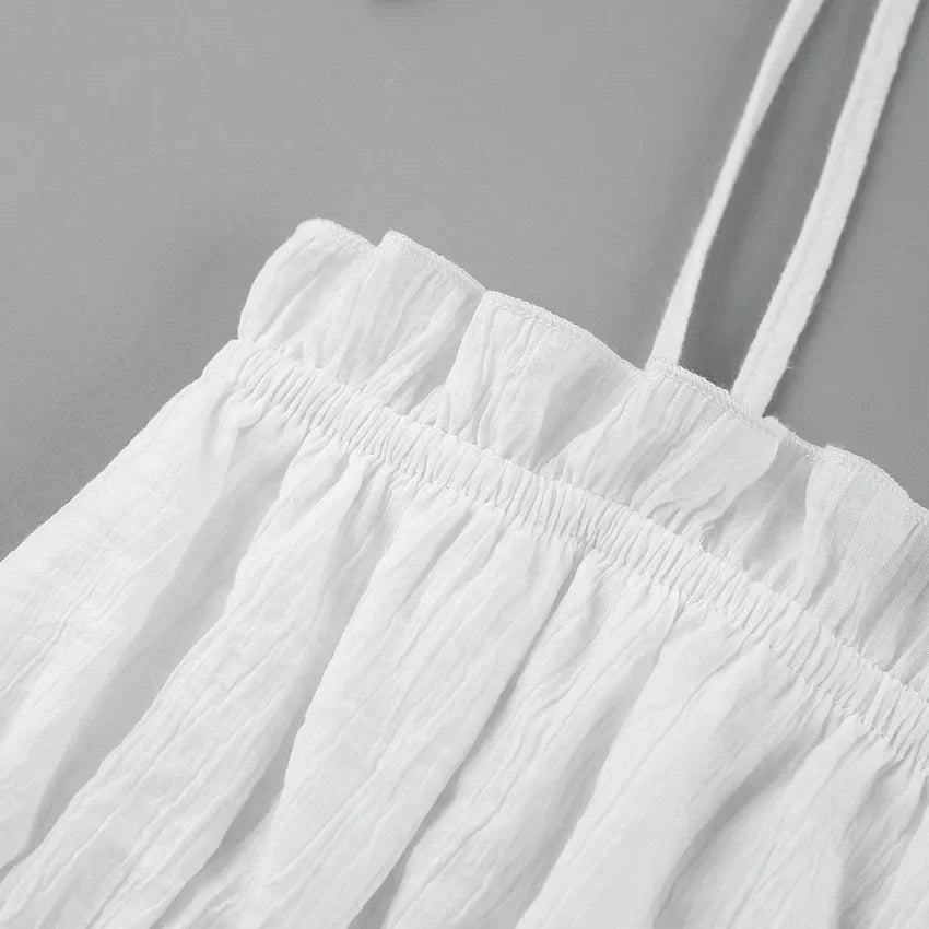 R&B | Weiße Sommerkleid mit Schnürung