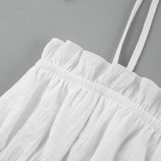 R&B | Weiße Sommerkleid mit Schnürung