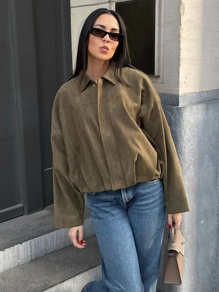R&B | Übergangsjacke in Elegantem Grün für Damen