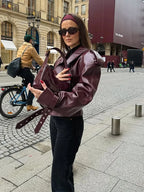R&B | Trendige Lederjacke für Frauen