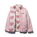 R&B | Wendbarer Herz-Druckmantel mit plüschigem Fleece-Futter