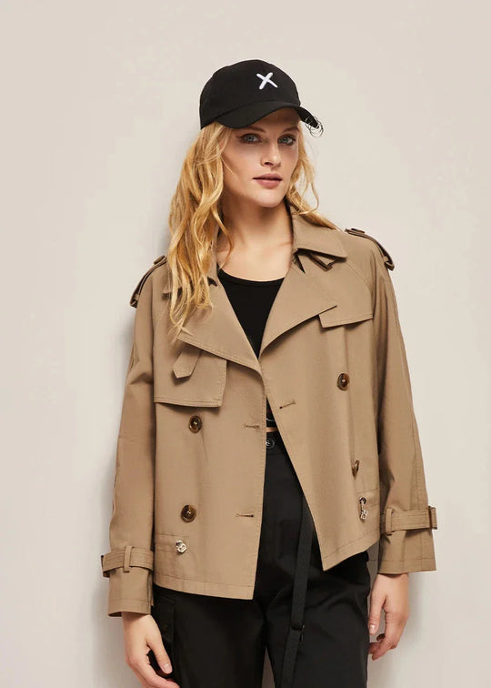 R&B | Doppelreihiger Trenchcoat für Damen - formelle und lässige Jacke