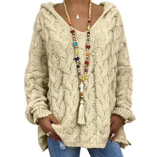 R&B | Oversize Kabelstrickpullover Kabelstrick Weich und Lässig