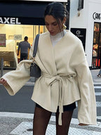 R&B | Fleece-Jacke Mit Gürtel
