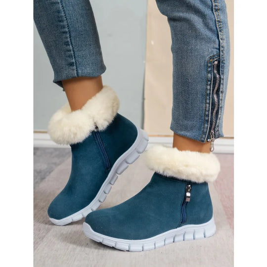 R&B | Runde Zehe Schlichte Plüsch Winterschuhe