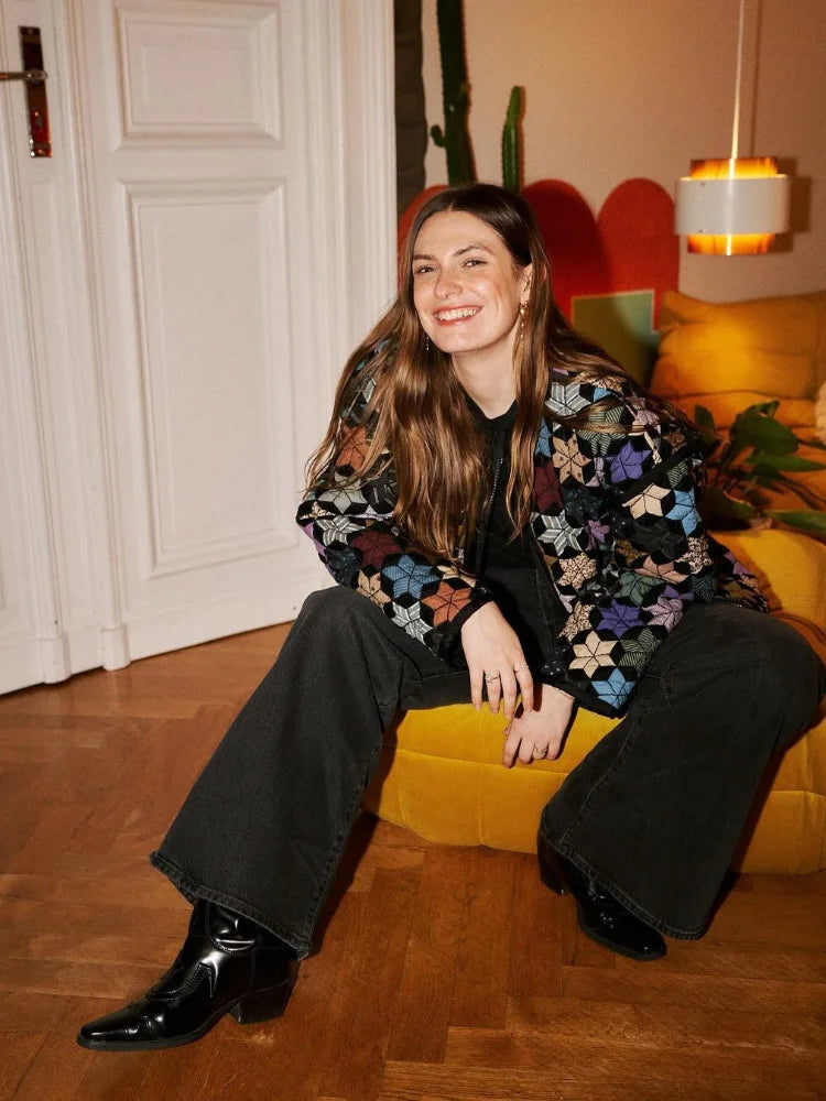 Heidi-Mode | Stil Mehrfarbe Steppjacke